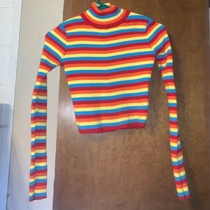 Rainbow turtle neck shirt